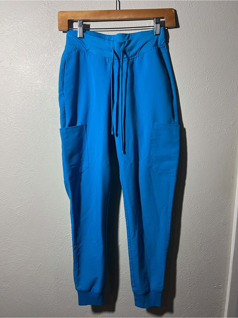 Women’s Mandala PO18-S Blue Jogger Scrub Pants with Drawstring Waist size XXS
